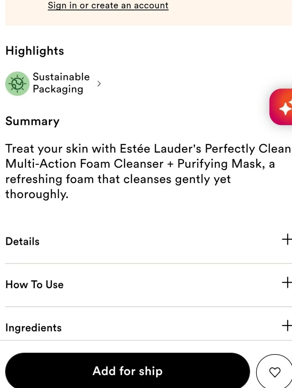 Estee Lauder includes perfectly